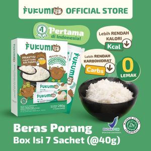 FUKUMI BERAS PORANG BOX SACHET - Fukumi Shirataki Beras Konjac Rice Diet isi 7 sachet x 40gr