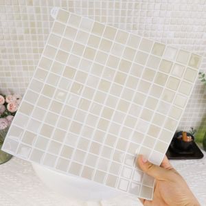 NEMOPH Self-Adhesive Wall Tile Stickers Ceramic Look Waterproof Kitchen Backsplash Tiles  3D Mosaic Pattern Peel and Stick Tiles Kitchen Wall Decoration