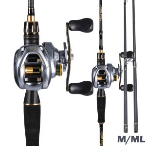 Sougayilang เบ็ดสำหรับตกปลาและรีล6FT 6ฟุต 6ฟุต 36ตัน คันเบ็ดตกปลา11 + 1BB รอกตกปลาสำหรับน้ำเค็มและน้ำจืด อุปกรณ์ตกปลา