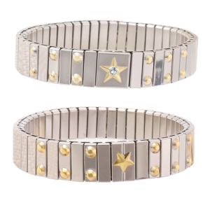 Bangle Vòng đeo tay với Rhinestones Sao Stretchable Vòng tay co giãn vài Vòng đeo tay tình yêu thép không gỉ