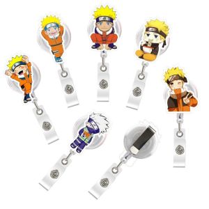 XIELISA Students Office Supplies Card Holder Nurse Doctor Cartoon Name Tag Name Card Holder ID Card Clips Badge Holder Retractable Badge Reel