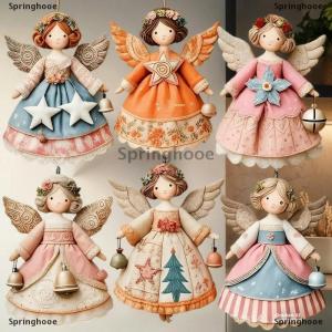 [COD] Springhooe 6 12 24 36Pcs Christmas Tree Decor Vintage 2D Christmas Angel Girl Wooden Pendant For Home Xmas Wall Hanging Ornament Decoration