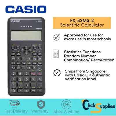 Casio FX-82MS 2nd Edition Scientific Calculator FX-82-MS-2 With SG Warranty For School Use