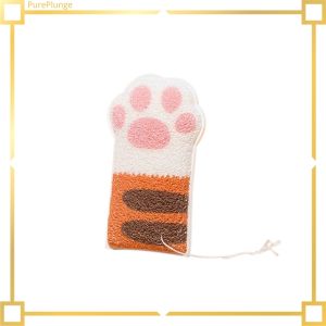 【High-quality】 PurePlunge Bath Cotton Sponge Cat Paw Scrub Shower Baby Bath Scrubber Exfoliating Beauty Skin Care Sponge Face Cleaning Spa Bath