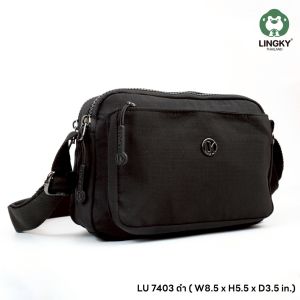LU 7403 กระเป๋าสะพายข้าง ผ้าร่มสปอร์ต ไซส์ 8.5" มีทั้งหมด  4 ซิป  มีให้เลือกด้วยกัน 5 สี  สวยทุกสึเลยค่าา💓