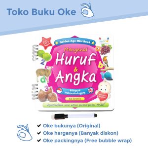 WipeClean Mini Mengenal Huruf dan Angka Golden Age Book Bonus Spidol