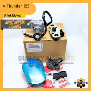 Keyset Original Suzuki 45F Kunci Kontak Thunder 125 Tander Tunder 1 Set Key Set Konci Motor Asli Ori SGP