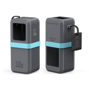 GOODOO ป้องกันฝุ่น ซิลิโคนเคส ทนต่อแรงกระแทก แบบพกพา กระเป๋าใส่ ใหม่ นุ่มนวล กล่องป้องกัน สำหรับ แบตสำรอง UGREEN Nexode 20000mAh 130W/12000mAh 100วัตต์ การเดินทาง