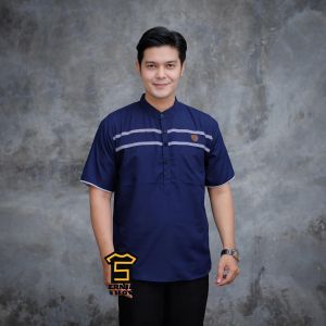Baju Koko kombinasi lengan pendek full katun Baju Muslim Terbaru