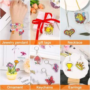 10PCS Heat Shrink Plastic Sheet Shrinky Film Paper for Adults Kids Create DIY Craft and Art Keychain Handmade Crafts Supplies Half Transparent Shrink Film Sheets Shrinkable Paper Craft Fine Polish