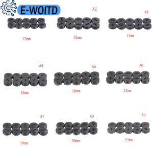 E-WOITD  10Pcs Black Carbon Brush Holder Cap Brushes Cover 13 14 15 16 18 20 22mm