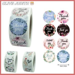 CISWGE Nhãn dán hình hoa Thank You nhãn dán đóng gói quà tặng tiệc sinh nhật đám cưới