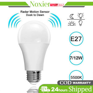 NOXIER Motion Sensor Light Bulb 7W/12W Smart Bulb Radar LED Night Lights E27 Base /  Outdoor Motion Sensor