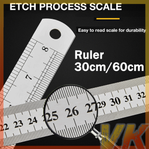 Stainless Steel Measuring Double-sided Scale Ruler 30cm/60cm High Quality School Supplies for Measur School Supplies Office Supplies