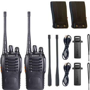 Baofeng AT-5RX walkie-talkie - 5W. Baofeng walkie-talkie handheld high-power dual-band frequency modulation wireless communication device suitable for outdoor construction sites with high power and long range.