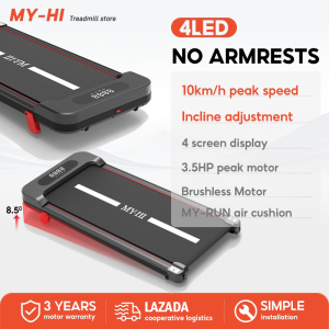 MY-HI Electric Treadmill Adjustable Angle Foldable Fitness Equipment Indoor Running
