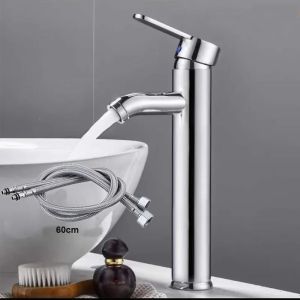 Basin Faucet Stainless Steel Bathroom Faucet Mixer Tap Hot Cold Water Basin Sink Tap Bathroom Faucet Tap for Home