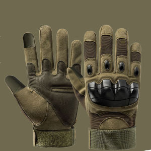 HFH Mens Tactical Outdoor Gloves Anti-Slip Protective Combat Gloves Military Training Outdoor Activities Gear