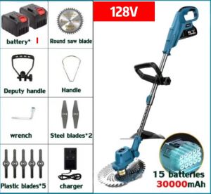 Makita 168V Grass Cutter Cordless Adjustable Electric Lawn Mower Rechargeable Portable Garden Household Trimmer