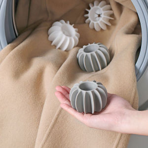 GG ลูกบอลซิลิโคนซักผ้าแบบนำกลับมาใช้ใหม่ได้5ชิ้นเครื่องมือทำความสะอาดขนสัตว์เลี้ยงเครื่องกำจัดขนแมวลูกบอลซักผ้า