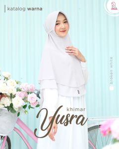 Azmeela Yusra Hijab Khimar Instant Aksen Tali Dengan Pad Cantik & Anggun