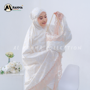 AL RAHMA - Mukena Dewasa Sutra Milo Full Bordir Cantik Mewah Jumbo Exlusive