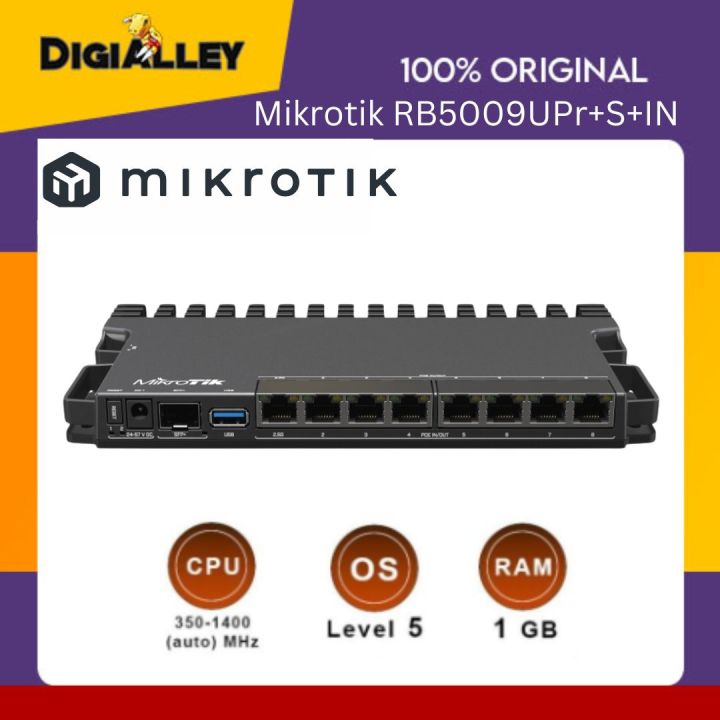 Mikrotik RB5009UPr+S+IN | RB 5009 UPr+S+IN RB5009 router with PoE, 2.5 ...