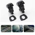 2Pcs Universal Windshield Washer Nozzle Cleaning Exterior Accessories Washer Jet Wiper Nozzle Fan Shaped Water Spray Jets Car Accessories. 