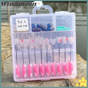 [Windmoon]🌟🌟【Hot Sale】🎈 Boxed Space Beans 10-Set Kit 7+1 Silicone Space Beans 8-Shaped Ring Space Beans Combo Kit Fishing Equipment