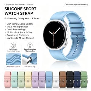 Original Silicone Soft Strap For Samsung Galaxy Watch 9 9 Classic 46mm 40mm 44mm Band Breathable Wristband Sport Bracelet