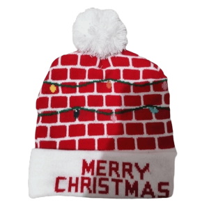 BETTERFORM Đầy màu sắc Mũ Giáng Sinh LED Ông già Noel Ấm áp Mũ Tết Mùa đông Giáng sinh Mũ len phát sáng Tiệc Giáng Sinh