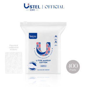Ustel Official | Ultra Thin Cotton Pads 400pcs Patent Embossed Texture