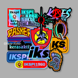 STIKER HOLOGRAM IKSPI KERA SAKTI ISI 13pcs - ANTI AIR (VOL 14 HLG) STIKER PERGURUAN | STIKER SILAT HELM LAPTOP