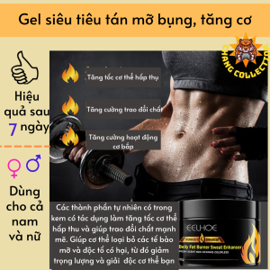 {HLV PT GYM} Gel tạo múi tăng cơ bụng cho cả Nam và Nữ Belly Fat Burner Sweat Enhancer 50g EELHOE giúp giảm mỡ tạo cơ săn chắc rút ngắn thời gian tập luyện