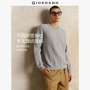 Giordano Men Irregular rib texture sweater Free Shipping 18055821