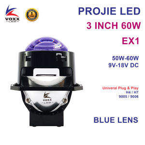 LED Projector 2.5" Blue Lens 35W Projie LED 2.5 Inch 3 Inch Lensa Bi LED