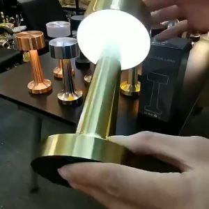 New Portable LED Table Lamp With Touch Sensor 3-Level Brightness Rechargeable Battery Up To 20 Hours Usage Night Light For Kids Nursery Nightstand Lamp Bedside Lamp (Silver/Gold/Bronze/Rose Gold)