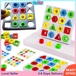 Educational Toys DIY 3D Puzzle Geometric Shape Color Matching Interactive Toys for Kids