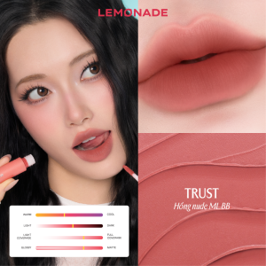 Son bùn ẩm mờ mịn lâu trôi Lemonade Perfect Couple Blurry Stain Lip Cream 35g