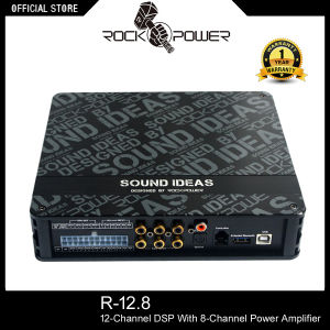 ROCKPOWER Car Audio R-12.8 Plug & Play 12-Channel 31-Band Car DSP Car Digital Signal Processor with 8-Channel Power Car Amplifier/Usb/Bluetooth NO CUTTING WIRE