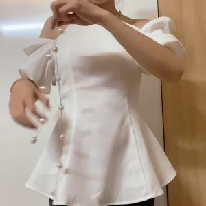 Đai váy chuỗi hạt ngọc đính đá thắt lưng dây nối hợp kim nữ
