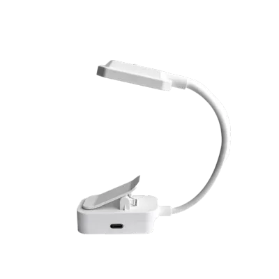 CUTE Stepless Dimmable LED Clip On Book Light Flexible Neck 3 Modes Portable Reading Light Dimmable Long Press Adjust Eye Protection Light Reading