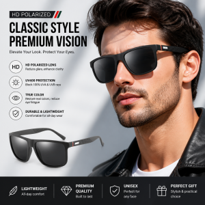 Men Women Sunglasses Polarized Lens Classic Style Color Mirror Driving & Fishing Eyewear