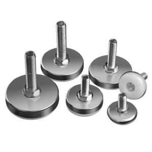 10Pcs Stainless Steel For Sofa Table Chair Cabinet Adjustable Simple Screw-in Floor Protector Furniture Hardware Furniture Feet Nylon Base Levelers
