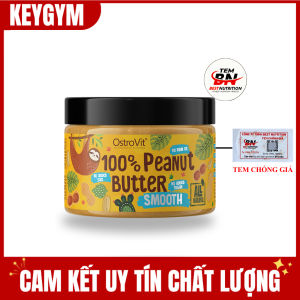 Ostrovit Peanut Butter 100% - Bơ Đậu Phộng Ko Đường Sánh Mịn Thơm Ngon - cung cấp thành phần chất béo tốt bổ sung dinh dưỡng cho bữa ăn hằng ngày và đảm bảo những tiêu chí chất lượng