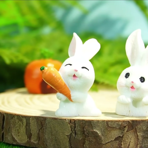 Pack of 10 Garden Accessories Rabbit Bunnies Miniatures for DIY Landscape Easters Decors and Potted Terrariums