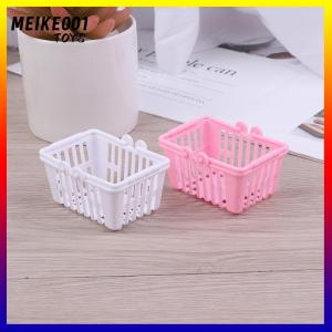 MEIKE001 Dollhouse Miniature Shopping ตะกร้าแกล้งเล่นของเล่นเฟอร์นิเจอร์