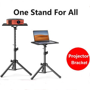 Portable Projector Presentation Stand Tripod Adjustable DJ Racks Laptop Stand 60-120cm Home Office Studio With Tray
