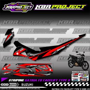 SATRIA FU FACELIFT TYPE S STIKER STRIPING PREMIUM MOTOR KEREN LIS VARIASI SUZUKI KBR.31 TRANSPARAN