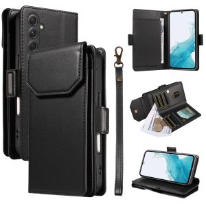 Vỏ điện thoại cho Samsung Galaxy A56 A55 A36 A35 A25 A06 A05 a05s A16 A15 5g nắp Samsung A55 A15 A16 4G Vỏ điện thoại 11 cảm biến từ có khe cắm thẻ ví da nắp lật